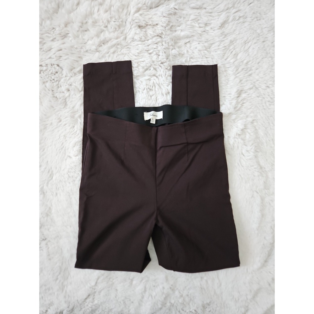 Takara Pants Womens Medium M Brown Pull On Slim Ankle Stretch Career Workwear